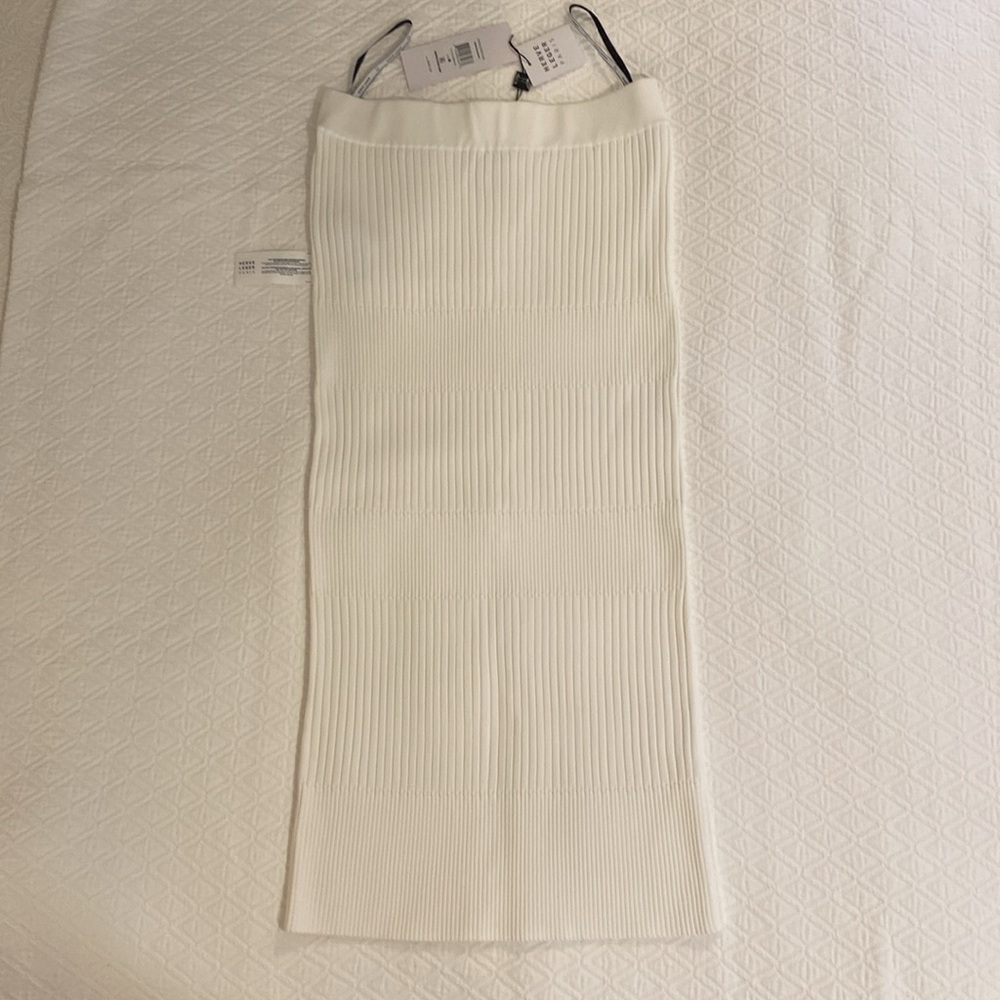 Herve Leger New Alabaster Knit Skirt
